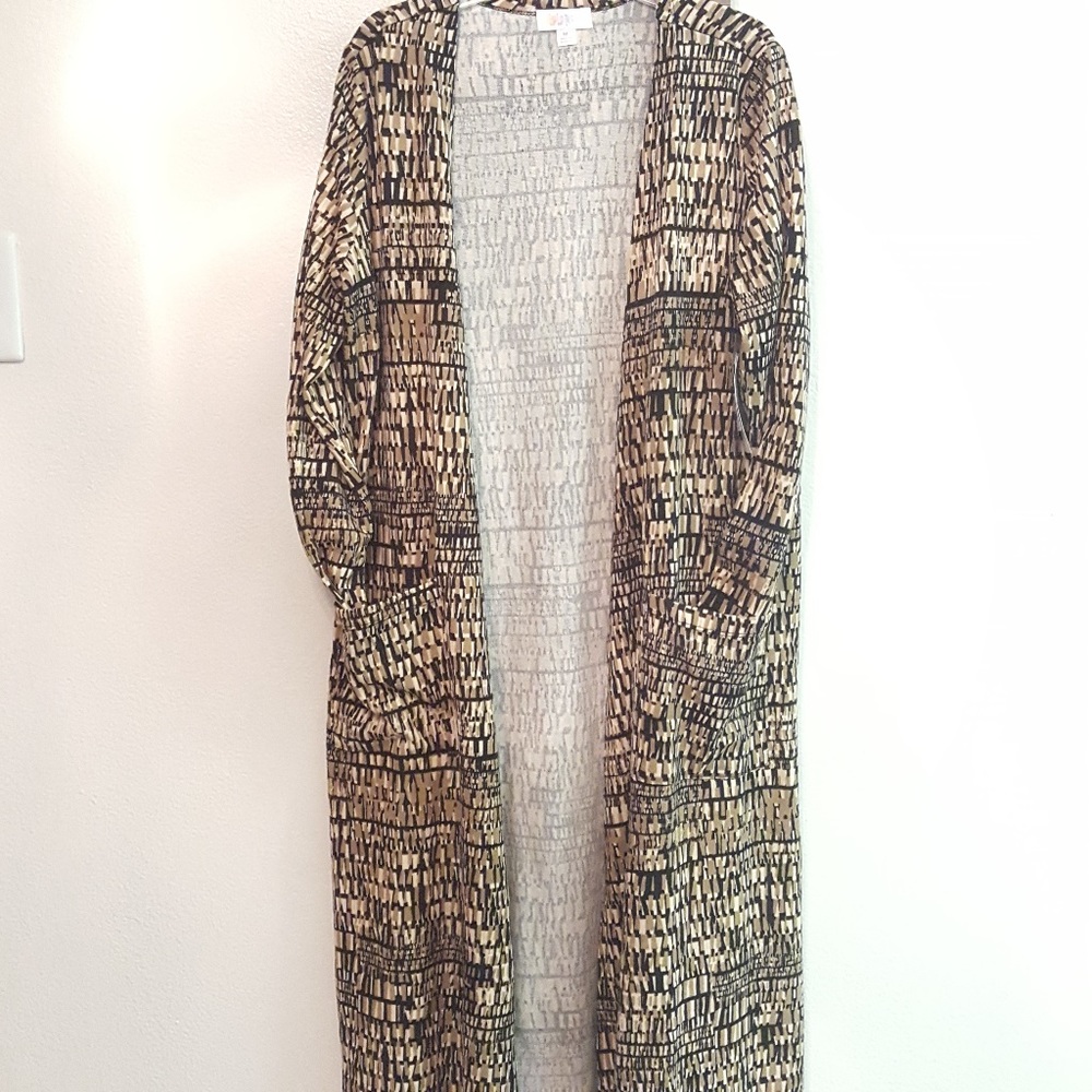 LULAROE | Sarah Wood Pattern Long Cardigan - NWT